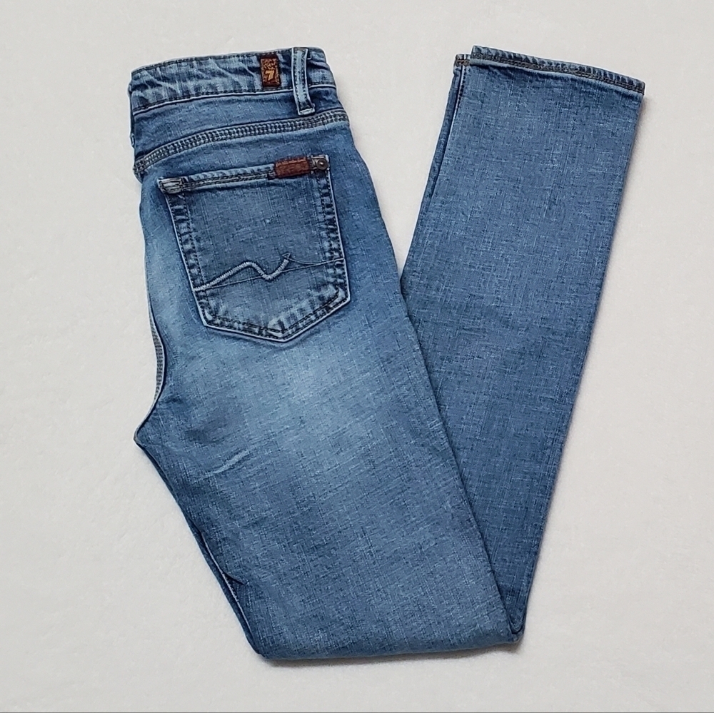 7 For All Mankind Paxtyn Tenno Blue Slim Fit Modern Skinny Jeans 2